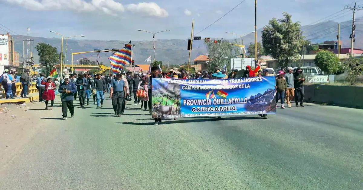 Sectores campesinos movilizados en Cochabamba