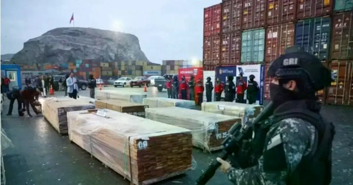 Madera con droga boliviana secuestrada en Chile