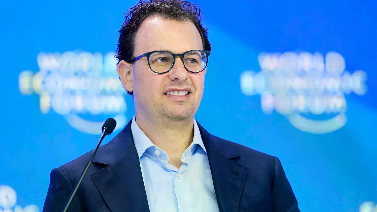 El consejero delegado de Anthropic, Dario Amodei, en la reunión anual del Foro Económico Mundial en Davos, Suiza, enero de 20