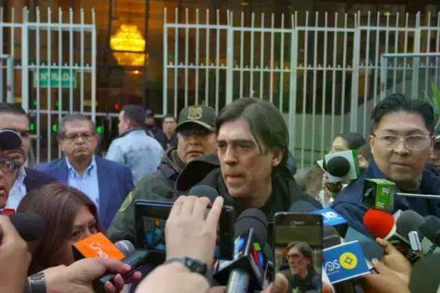 Zamora la tarde de este miércoles en declaraciones ante la prensa en La Paz.