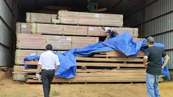 La policía allanó un aserradero en el municipio de Cobija, Pando.