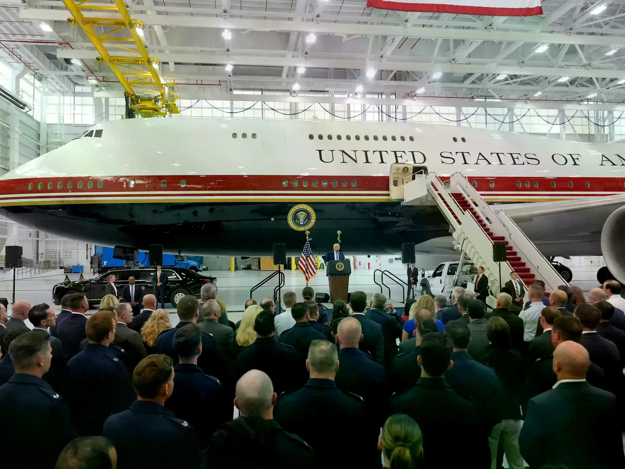 Una vista general del nuevo Air Force One.