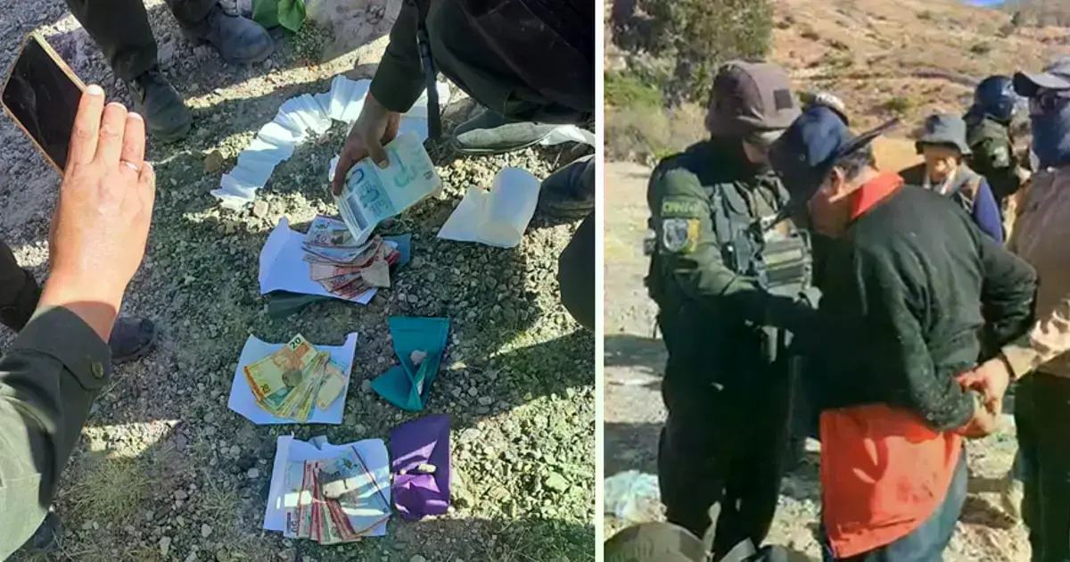 El hombre fue aprehendido con dinero