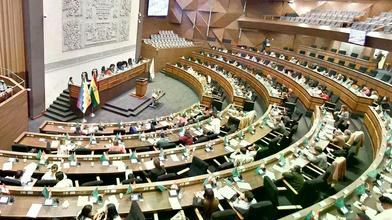 Una sesión de la Asamblea Legislativa Plurinacional.