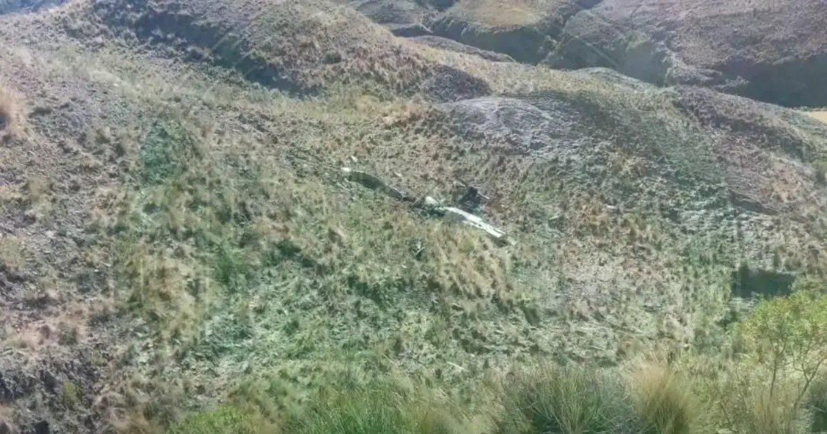 La avioneta se estrelló este domingo.