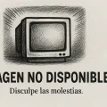 Dibujo de un televisor antiguo con el texto 'IMAGEN NO DISPONIBLE'.