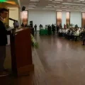 El Presidente este martes durante un acto en Santa Cruz.