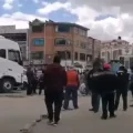 Bloqueo en la avenida 6 de Marzo, en El Alto.
