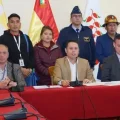 El pronunciamiento del vicepresidente Edmand Lara y los jefes de bancada.