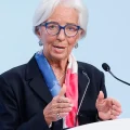 Christine Lagarde en rueda de prensa en Florencia, Italia, el 30 de octubre de 2025.
