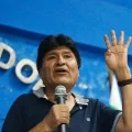 El expresidente Evo Morales en un evento público.