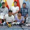 Dirigentes afines a Evo Morales brindaron una conferencia de prensa.