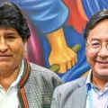 Expresidentes Evo Morales y Luis Arce.