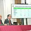 El ministro José Luis Lupo durante la conferencia de prensa de este lunes.