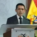 Marcelo García, viceministro de Transparencia, durante la conferencia de prensa.