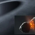 Representación artística de la colisión de dos planetesimales en el disco circunestelar de la estrella Fomalhaut.