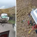 Vehículos accidentados en la ruta Cochabamba-La Paz.