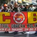 Marcha de la COB en rechazo al DS 5503.