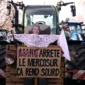 Agricultores franceses se manifiestan con tractores en París contra el acuerdo UE-Mercosur.