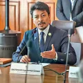 Fernando Aramayo, canciller de Bolivia, en una actividad de su despacho.