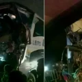 Así quedó el bus accidentado.