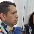 El viceministro de Transparencia, Yamil García, en rueda de prensa.