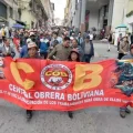 Marcha de la COB en La Paz.