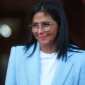 La presidenta encargada de Venezuela, Delcy Rodríguez, en Caracas.