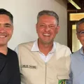 El ministro de Agricultura de Brasil, Carlos Fávaro, con los ministros bolivianos Oscar Mario Justiniano y José Gabriel Espin