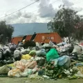Basura acumulada en la ciudad de Cochabamba.
