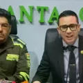 El comandante de la Policía de Santa Cruz, coronel Jhenky Gómez, y el fiscal departamental, Alberto Zeballos.