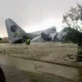 El avión militar de carga accidentado este viernes, en El Alto