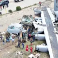 Una imagen del avión Hércules, siniestrado en la ciudad de El Alto.