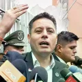 El vicepresidente Edmand Lara en una de sus intervenciones ante la prensa.