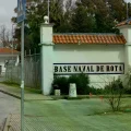 Entrada a la base Naval de Rota, este martes.