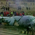 Imagen del accidente aéreo en El Alto.