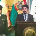 El canciller de Bolivia, Fernando Aramayo, durante el informe de gestión 2025.
