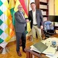 El ministro José Luis Lupo y el vicepresidente Edmundo Lara, este miércoles.