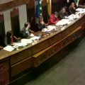 Ministro de Hidrocarburos, Mauricio Medinacelli, en la sesión del Senado.