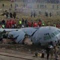 Imagen del accidente aéreo en El Alto.