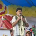 Evo Morales en un acto de campaña en Cochabamba.