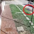Captura de video del accidente donde el motociclista huye.