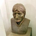 El busto de Evo Morales.