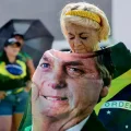 Un seguidora del expresidente Bolsonaro en Brasilia.