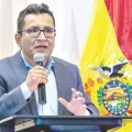 El Defensor del Pueblo, Pedro Callisaya, durante la presentación de un informe.