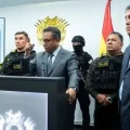 El ministro de Gobierno explicando el operativo de captura de Marset