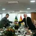 El presidente boliviano Rodrigo Paz fue recibido por su par brasileño Lula da Silva.