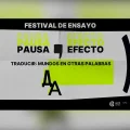 Afiche del Festival del Ensayo Pausa Efecto.