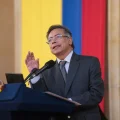 Presidente colombiano Gustavo Petro durante una declaración.