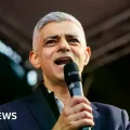 Sadiq Khan, alcalde de Londres, durante un acto público.